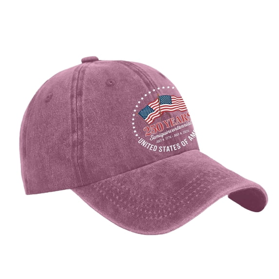 250 Anniversary USA American Flag Hat 4th of July Adjustable Cap Distressed Retro Embroidered Cap Patriotic Gift for Men Women Patriots,Purple