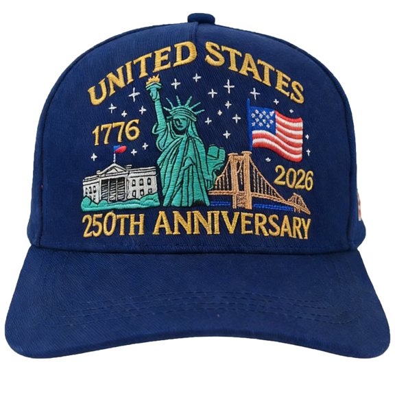 250 Anniversary USA Commemorative American Hat,United States 250th Anniversary Adjustable Patriotic Baseball Cap for Men Women