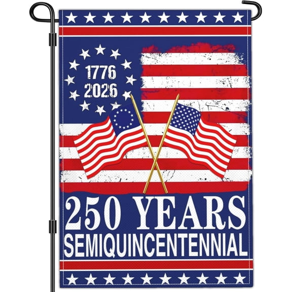 250 Anniversary USA Flag 250th Merchandise Decorations 250 Year American Anniversary Flag Patriotic 4th of July We The People 1776 Yard Flags for Outside 12x18
