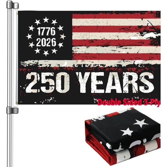 250 Anniversary USA Flag 3x5: Betsy Ross Freedom Flags Heavy Duty Double Sided 3-Ply - UV Protection & Fade Resistant & Reinforced Brass Grommets - America 250 Years Of Freedom