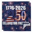 thumbnail image 1 of 250 Anniversary USA Flag Cloth Napkins, Blue American Flag 250 Fireworks Washable and Reusable Dinner Napkins Set of 2, Table Napkin for Kitchen Party Birthday Wedding Hotel Housewarming 20"x20", 1 of 9