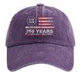 thumbnail image 1 of 250 Anniversary USA Flag US 250 Years Freedom 250 Anniversary USA Hat 1776-2026 250th Birthday Embroidered Hats Garde Cap for Men Women Purple, 1 of 3