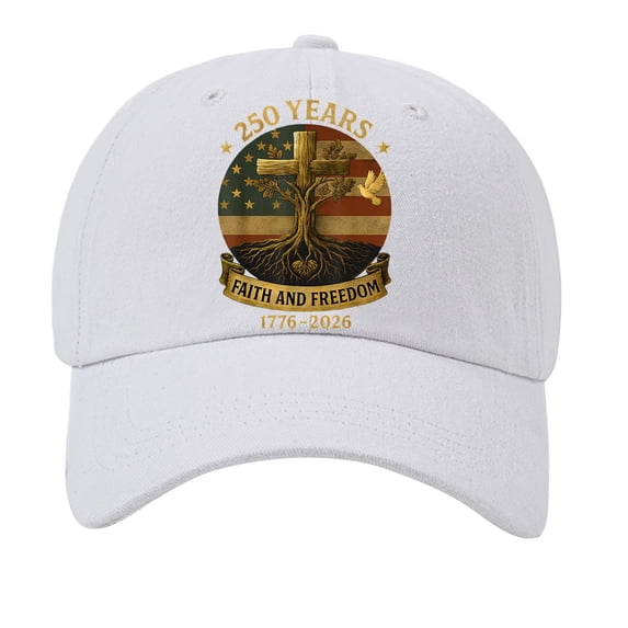250 Anniversary USA Flag US 250 Years Freedom 250 Anniversary USA Hat 250th Birthday Embroidered Hats Garde Cap for Men Women White