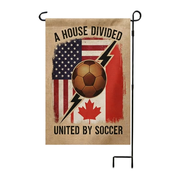 250 Anniversary USA Flag USA Canada Mexico Argentina United by Soccer Outdoor Yard Flag Double Sided Burlap Decorative Flag