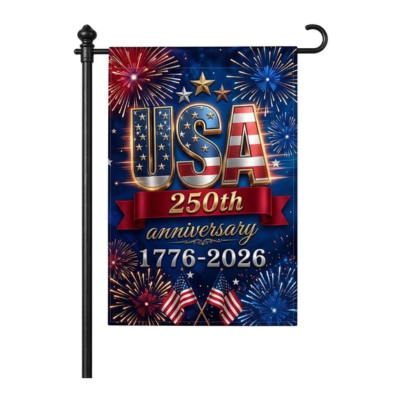 250 Anniversary USA Garden Flag - 250 Years of Freedom Double Sided American Patriotic Flags 1776-2026, UV Protection Fade Resistant Yard Flag Commemorative Merchandise for Outdoor Celebration