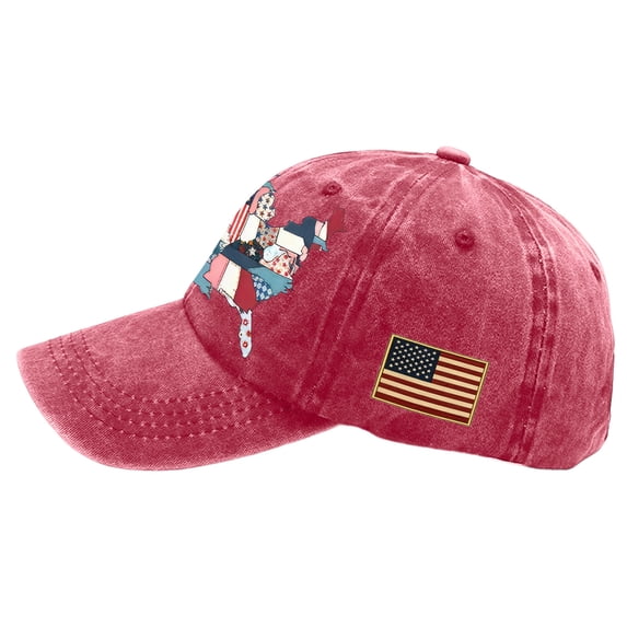 250 Anniversary USA Hat 1776-2026 Embroidery Liberty Patriotic Baseball Cap Adjustable 250th Anniversary USA Hat,Red
