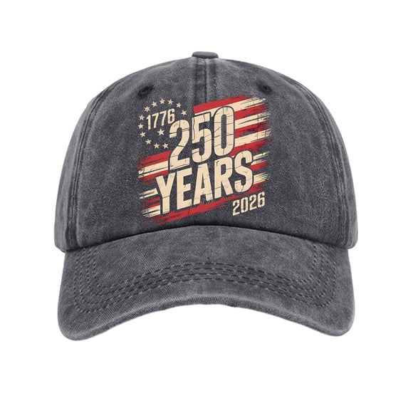250 Anniversary USA Hat, 1776-2026 Liberty United States Patriotic Hat, Adjustable Washed Casual Baseball Cap for Men Women,Black - B