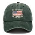 thumbnail image 1 of 250 Anniversary USA Hat 250 Anniversary USA Flag 250th Anniversary 250 Years Freedoms Baseball Hat Running Embroidered Cap for Men Women Green, 1 of 3