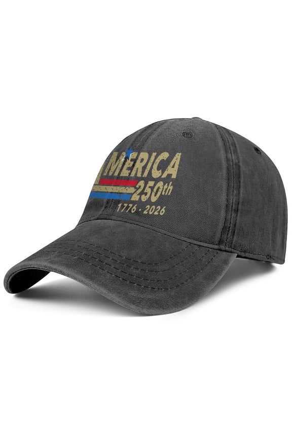 250 Anniversary USA Hat 250th Anniversary Eagle & Liberty & Cross Printed Pattern Baseball Cap for Men Women