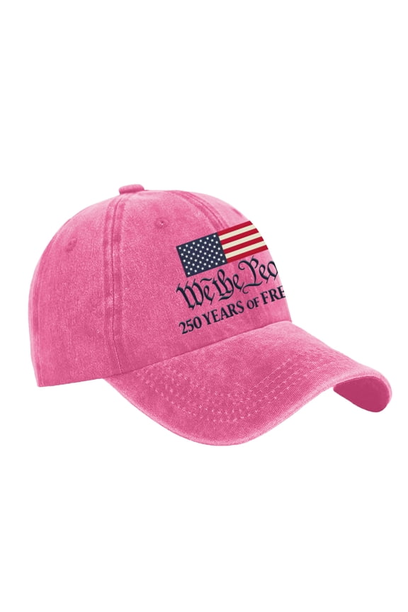 250 Anniversary USA Hat America 250 Merchandise 250 Year American Anniversary Hat Patriotic Baseball Cap,Hot Pink