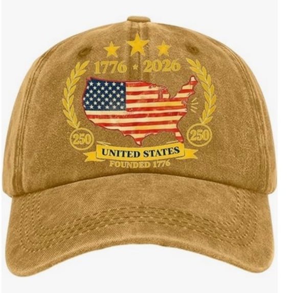 250 Anniversary USA Hat, USA 250th Anniversary Baseball Cap, America 1776-2026 Patriotic Hat for Independence Day Veterans Memorial Day
