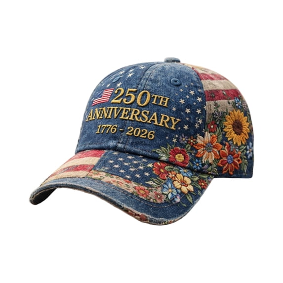 250 Anniversary USA Hat United States 250th Anniversary Hat Bald Printed Patriotic Baseball Cap Adjustable 250 Year American Cap,E
