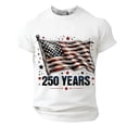 thumbnail image 1 of 250 Anniversary USA Polo Shirt Patriotic Graphic T Shirt Independence Day Commemorative Knit Tee For Casual Wear, 1 of 3