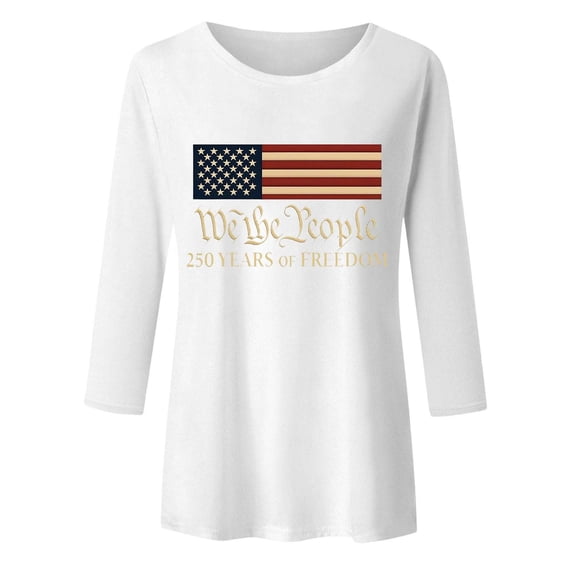 250 Anniversary USA Shirt 250th 3/4 Sleeve Graphic Patriotic Wear Birthday T Shirt