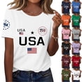 thumbnail image 1 of 250 Anniversary USA Shirt American Falg Print Short Sleeve 250th Birthday T-Shirt 1776-2026 4th July Freedom Tops Gray XXXL, 1 of 4