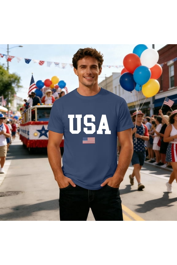250 Anniversary USA Shirt Freedom Shirt Men's Tshirts Shirts Short Sleeve T Shirt America 4th of July Shirt Crew Neck Tee Summer Tops(Navy,S)