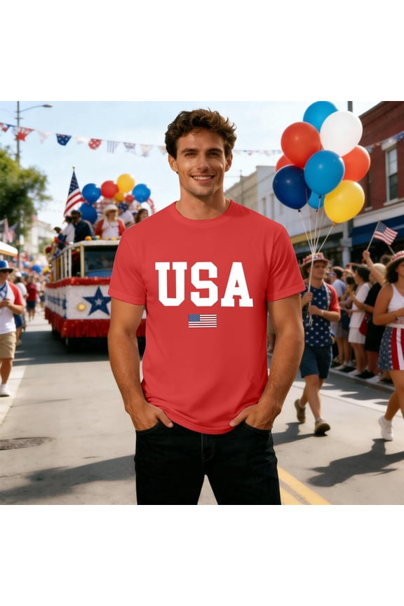 250 Anniversary USA Shirt Freedom Shirt Men's Tshirts Shirts Short Sleeve T Shirt America 4th of July Shirt Crew Neck Tee Summer Tops(Red,M)