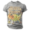 thumbnail image 1 of 250 Anniversary USA Shirt Kids Shirts Patriotic Boys Graphic Independence Day Print Tee for Children Light Gray 6 Years-7 Years, 1 of 4