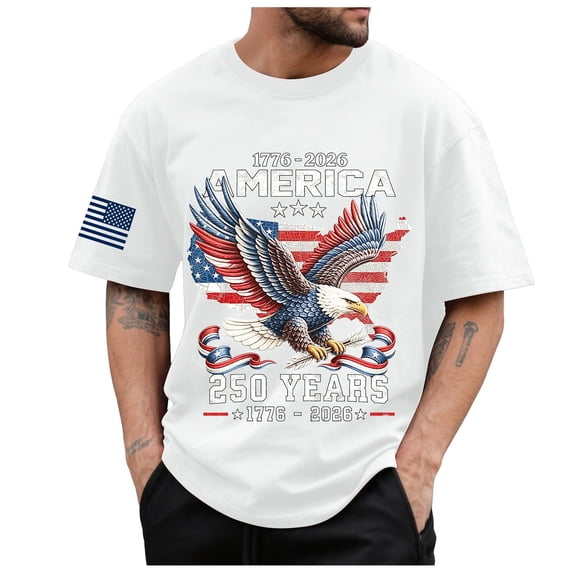 250 Anniversary USA Shirt Mens Flag Tshirt 250th America Anniversary Tee 250 Years Patriotic Tops