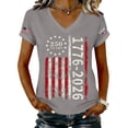 thumbnail image 1 of 250 Anniversary USA Shirt Women 4th of July Patriotic Shirts 250th Red White and Blue Tops American Flag Tee, 1 of 4