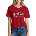 thumbnail image 1 of 250 Anniversary USA Shirt for Women American Falg Print Crew Neck Patriotic 1776-2026 July 4th T-Shirts Loose Short Sleeve Work Tee Pullover Outfits Red L, 1 of 3