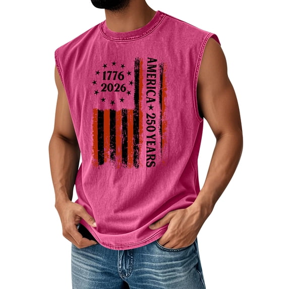 250 Anniversary USA Shirts Mens 250th American Flag Tank Tops 4th of July Tshirt Happy 250 Years Birthday 1776 Tee