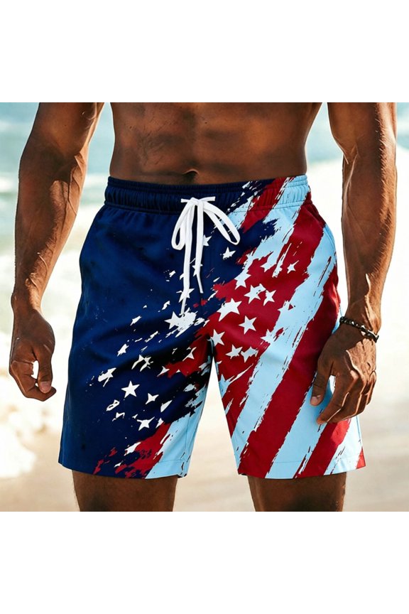250 Anniversary USA Shorts Men Vintage Casual Athletic Shorts Patriotic Flag Short Patriotic Activewear Gym Workout Pants Summer Short(Light Blue2,S)