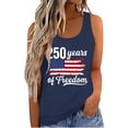 thumbnail image 1 of 250 Anniversary USA Tank Top for Women - 250th American Flag Shirts 250 Years of Freedom Sleeveless Tees 4th of July Outfits for Women, 1 of 2