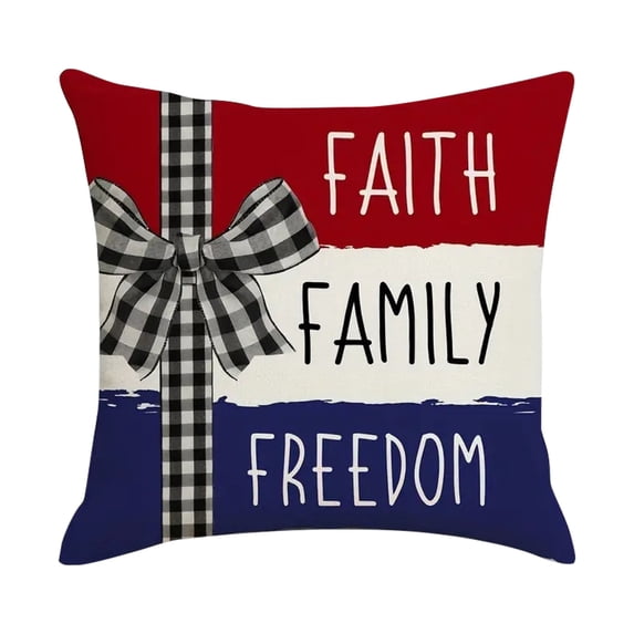 250 Anniversary Usa 4Th Of July 4Th Of Patriotic Blue Red Pillow Covers 18*18 Inch Set Of 2, Fourth Independence Star Print Decorative Throw Pillowcases Outdoor Memorial Day Cushion Cases Couch G