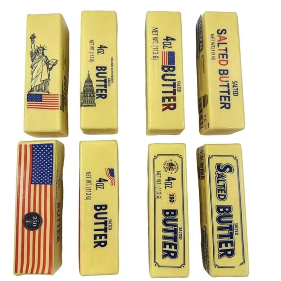 250 Anniversary Usa Butter Squishies 4oz Butter Stick Squishies, Squeeze Butter Shape Stress Ball Slow Rising Food Fidget Toys Randomly Shipped