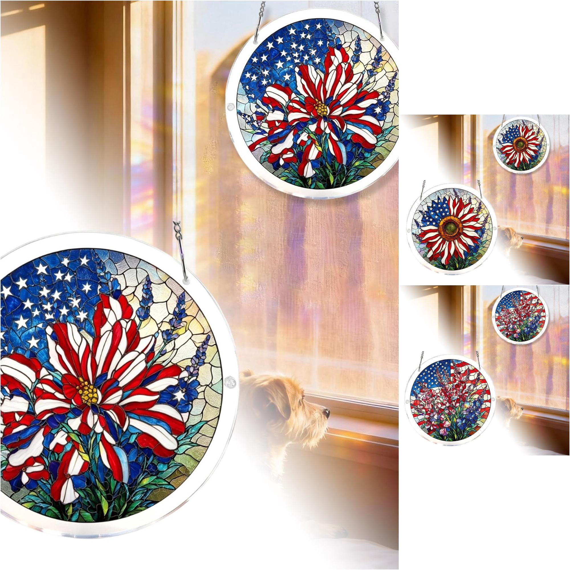 250 Anniversary Usa Decorations,Acrylic Glass Style Round Hanging ...