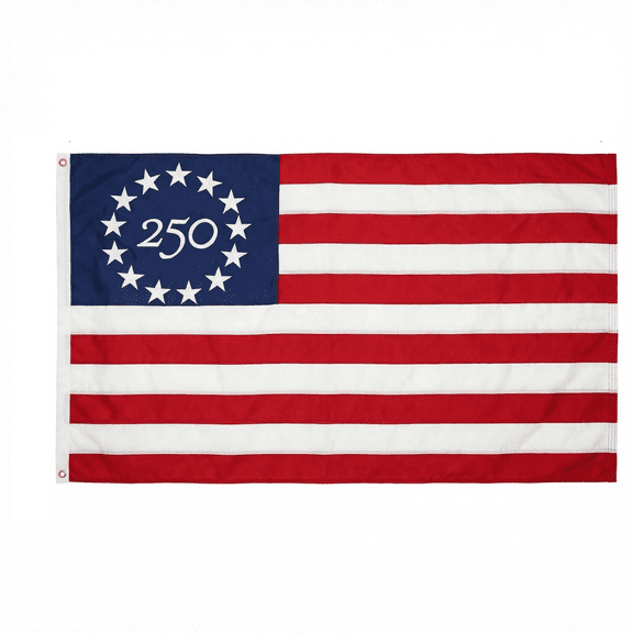 250 Anniversary Usa Flag 3X5 Feet Commemorative America 250 Flag with Embroidered Stars for Outdoor Indoor 4Th of July Decorations Red