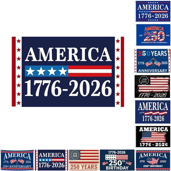 250 Anniversary Usa Flag 3x5 FT America 250 Merchandise 250 Years America Flag,Usa 250th Anniversary Patriotic Banner, 1776-2026 Independence Celebration, Indoor Outdoor Display,Single