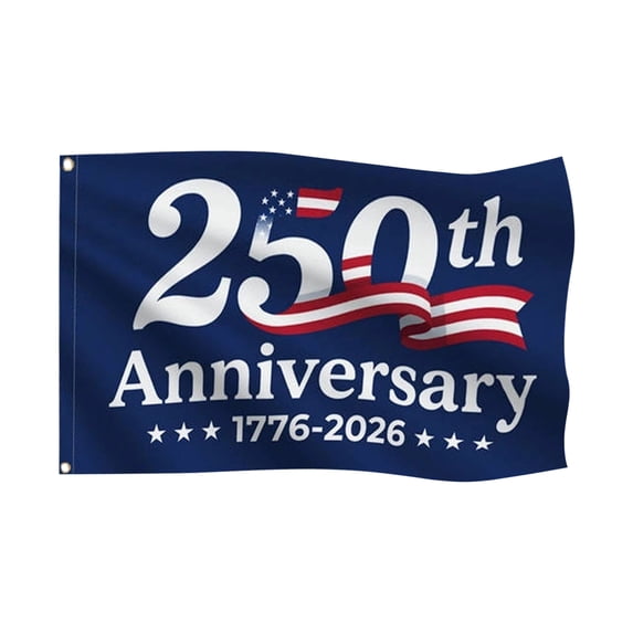 250 Anniversary Usa Flag, Vintage 250 Year American Anniversary Flag, Front And Back Print, 3x5 Ft Polyester Patriotic Flag, 1776-2026 Decor for Independence Day