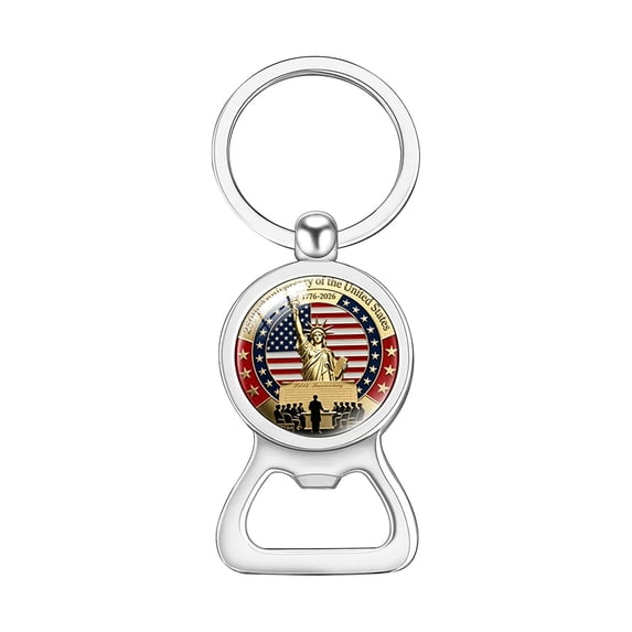 250 Anniversary Usa Merchandise, Metal 250th Keychain With Bottle Opener, 1776-2026 USA 250th Anniversary Key Ring, Patriotic Souvenir & Gift For Backpack