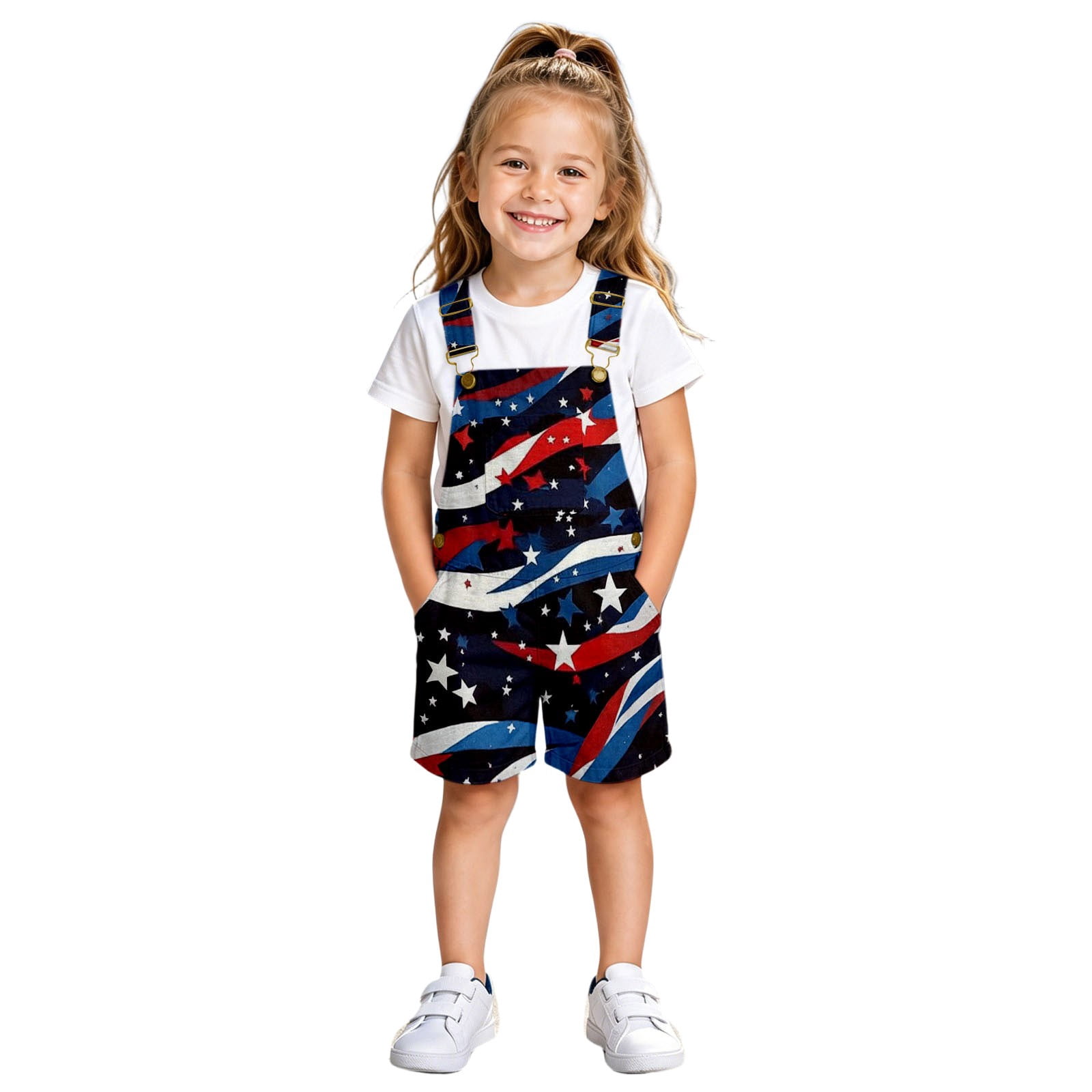 250 Anniversary Usa Overalls for Boy Girl Sleeveless Button Down ...