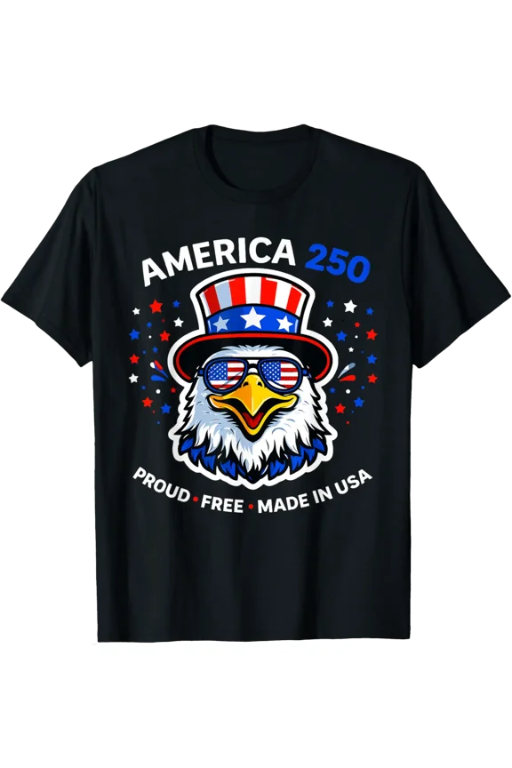250 Anniversary Usa Proud Free Made In Usa T-Shirt All Size S-5Xl