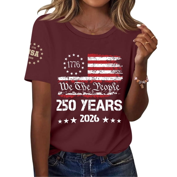 250 Anniversary Usa Shirt Women America 250 Shirt Short Sleeve 4th Of July Patriotic Shirts