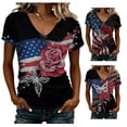 thumbnail image 1 of 250 Anniversary Usa Shirt Women Short Sleeve Tee Shirts Usa Flag America 250 Merchandise Independence Day Patriotic Tshirts, 1 of 6