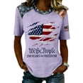 thumbnail image 1 of 250 Anniversary Usa Shirt Women Soft And Flowy Casual T Shirt For Comfortable Relaxed Fit Everyday Basic Top With Classic Design, 1 of 3