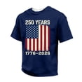 thumbnail image 1 of 250 Anniversary Usa Shirts Men Patriotic Independence Day Shirt Crew Neck Short Sleeve 1776 - 2026 T Shirts Graphic Loose American Flag Tees Dark Blue M, 1 of 4