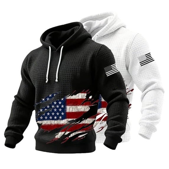 250 Anniversary Usa Sweatshirt Men American Flag Men's United States 250 Years Shirt American 1776-2026 250th Birthday Mens Casual Top Fall Winter Clothes