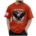 thumbnail image 1 of 250 Anniversary Usa T Shirt Patriotic Independence Day American Flag T-Shirt Memorial Day Tee Tops Casual Crew Neck Short Sleeve Beach (Red,XL), 1 of 6