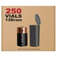 250 Black 13 Dram Pop Top Airtight Smell Proof Vials Plastic