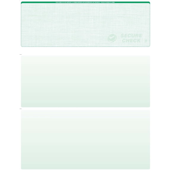 250 Blank Check Stock Paper - Check on Top