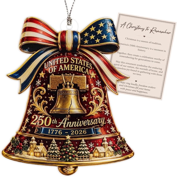 250 Christmas Ornaments, 250 Anniversary USA Merchandise, Christmas Ornament 2026, United States 250th Anniversary Decor, America 250 Years Patriotic Home Decor, 1776–2026 Commemorative Gift