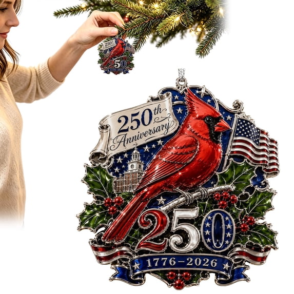 250 Christmas Tree Ornament,Patriotic 250th Anniversary Decor,Usa 1776-2026 Keepsake,250th Anniversary Patriotic Ornament, Christmas Ornament,250 Years Patriotic Christmas Home Decor
