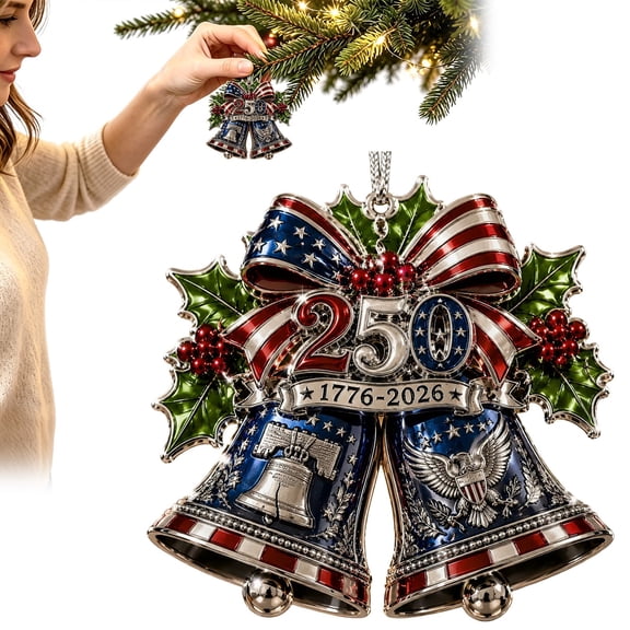 250 Christmas Tree Ornament,Patriotic 250th Anniversary Decor,Usa 1776-2026 Keepsake,250th Anniversary Patriotic Ornament, Christmas Ornament,250 Years Patriotic Christmas Home Decor