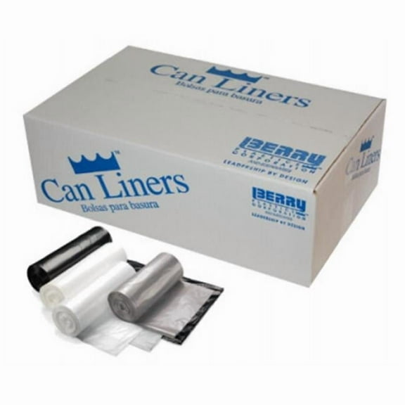 250 Count 12 To 16 Gallon 24" x 32" Black 1 Mil 10 Rolls Of 25 Bags Bi