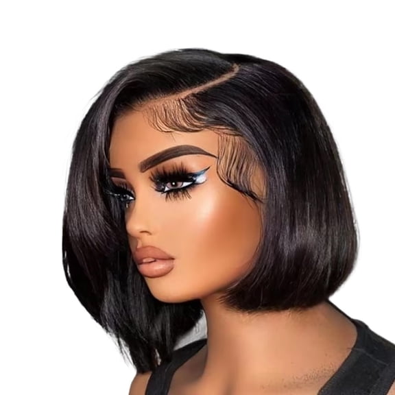 250% Density 13x6 HD Lace Front Human Hair Straight Short Bob Glueless Wigs Lace Frontal Wigs